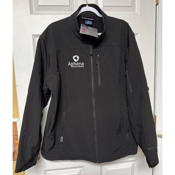 Free Country Jacket Men 2XL Black Softshell Lined Wind Water Full Zip NWT - Picture 1 of 8